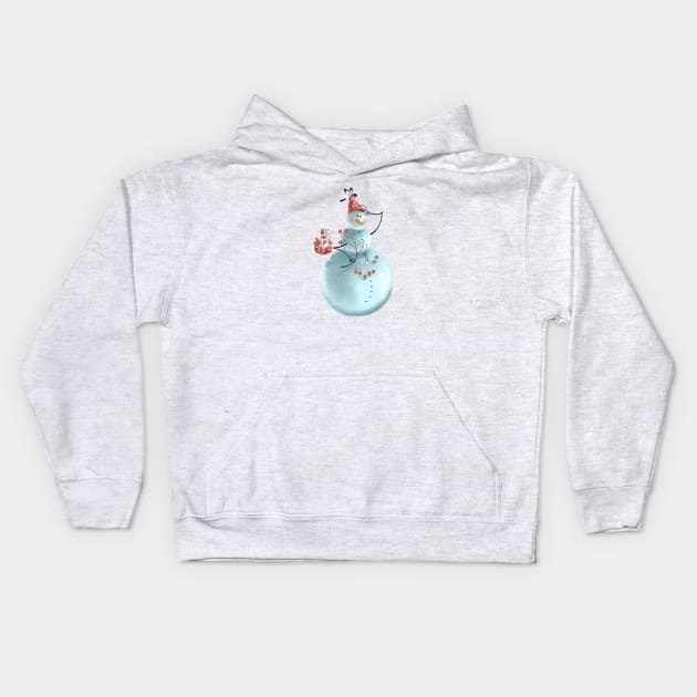 Snowman Kids Hoodie by Sidfamily